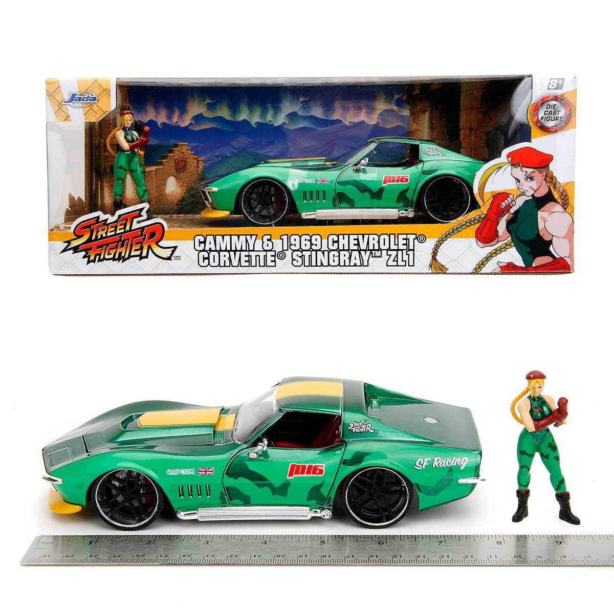 Street Fighter, Cammy & 1969 Chevrolet Corvette Stingray, 1:24