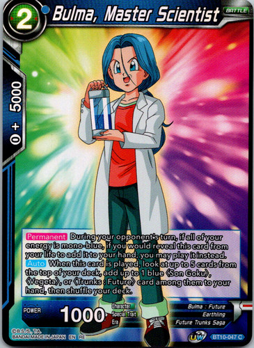 Dragon Ball Super Card Game Bulma Life on Namek BT10-071 C Unison