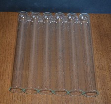 VTG High Quality Glass Cigar Tubes (6) NO TOPS NEW 7"x 1"