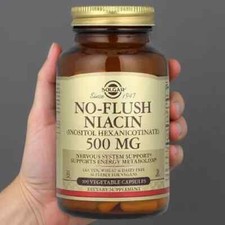 Solgar, No-Flush Niacin, 500 mg, 100 Vegetable Capsules
