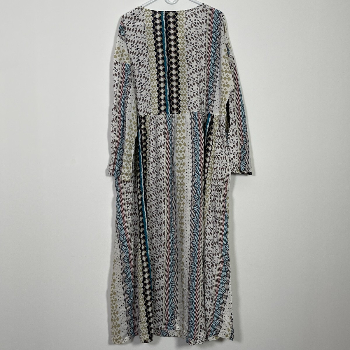Zanzea Collection Cotton Printed Midi Dress Sz 8 5XL Long Sleeve Multicolor New