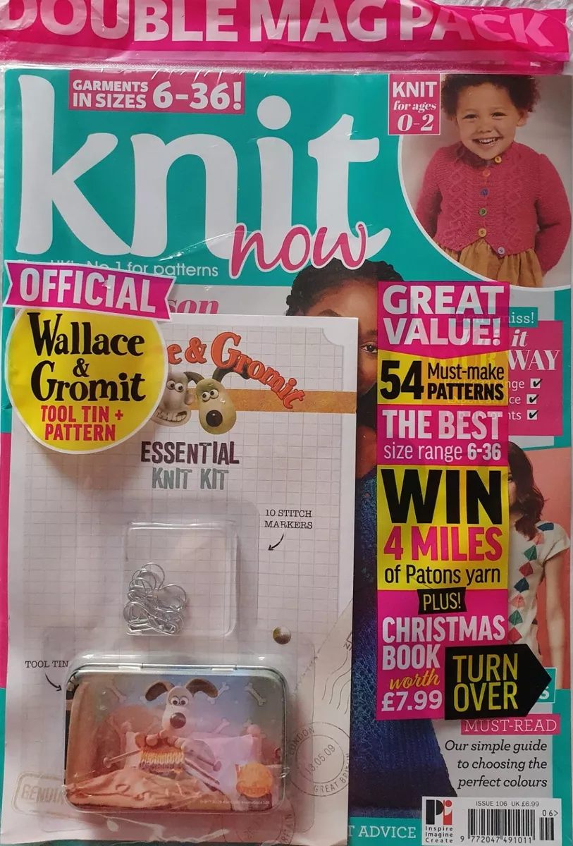 Knit Now 106 Wallace Gromit Storage Tin Festive Makes knitting patterns