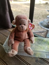1995 Bongo Ty Beanie Baby Monkey Style 4067 8-17-95 PVC Pellet New W/Tag ERRORS*