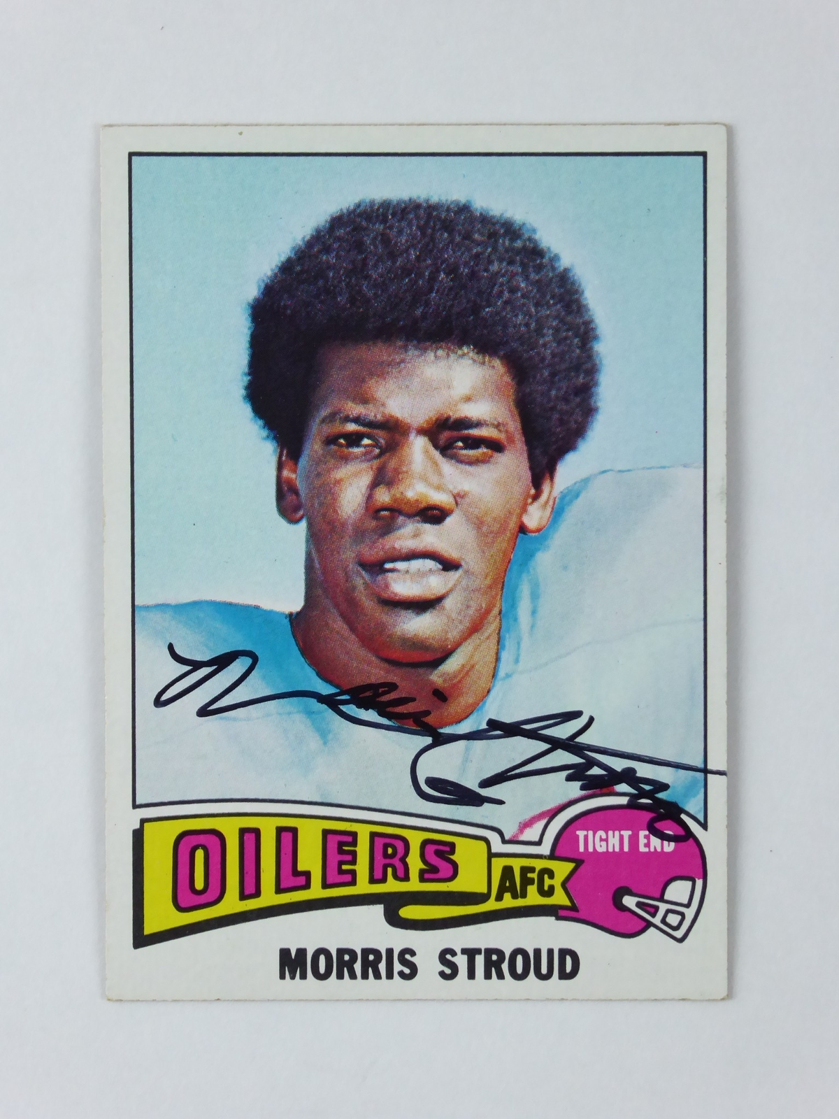 Morris Stroud Signed 1975 Topps Autographed Houston Oilers Card #426