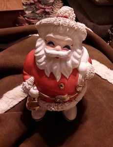 Santa Claus Bank 1950s Christmas Christmas Mij 1960s Christmas Santa Bank Shiny Bright Made In Japan Decoration Spaghetti Santa Home Decor Home Living Kromasol Com