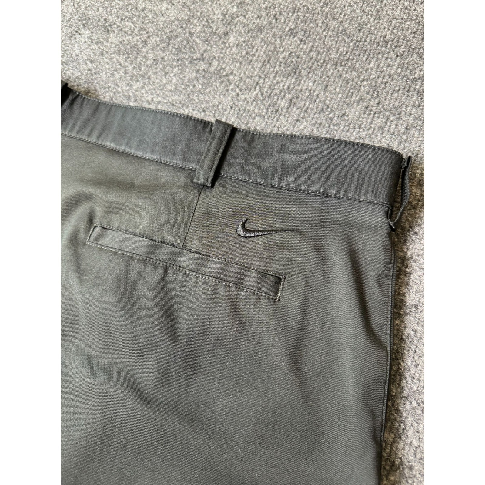 Nike Golf Shorts Mens 38 Dri-Fit Black Chino Athletic Flat Front Stretch Pockets