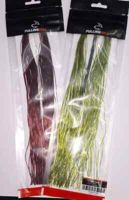 Fulling Mill FLEX FLOSS Nymphenkörper Fliegenbindematerial. 2 Col Pack Olive/Claret.