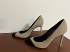 YSL Saint Laurent Paris Suede Pointy Toe Pump Tan Beige Black — photo 10