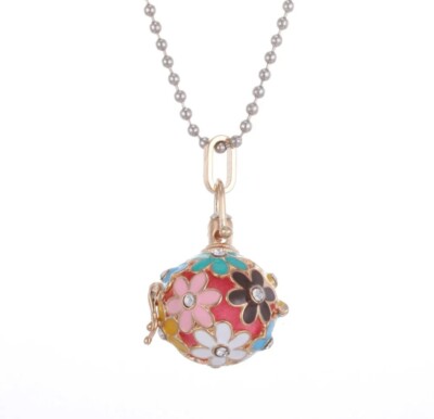 Chime Essential Oil Diffuser Pendant Perfume Necklace Cage Stainless Steel