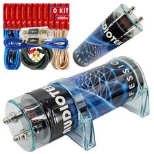 5.0 Farad Capacitor Car Audio 5000W Power 12V Digital 3 Digit Display  0 GA KIT