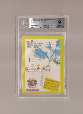 2000 Pokemon League Promo Star Legendary Birds Insert BGS 9 MINT w