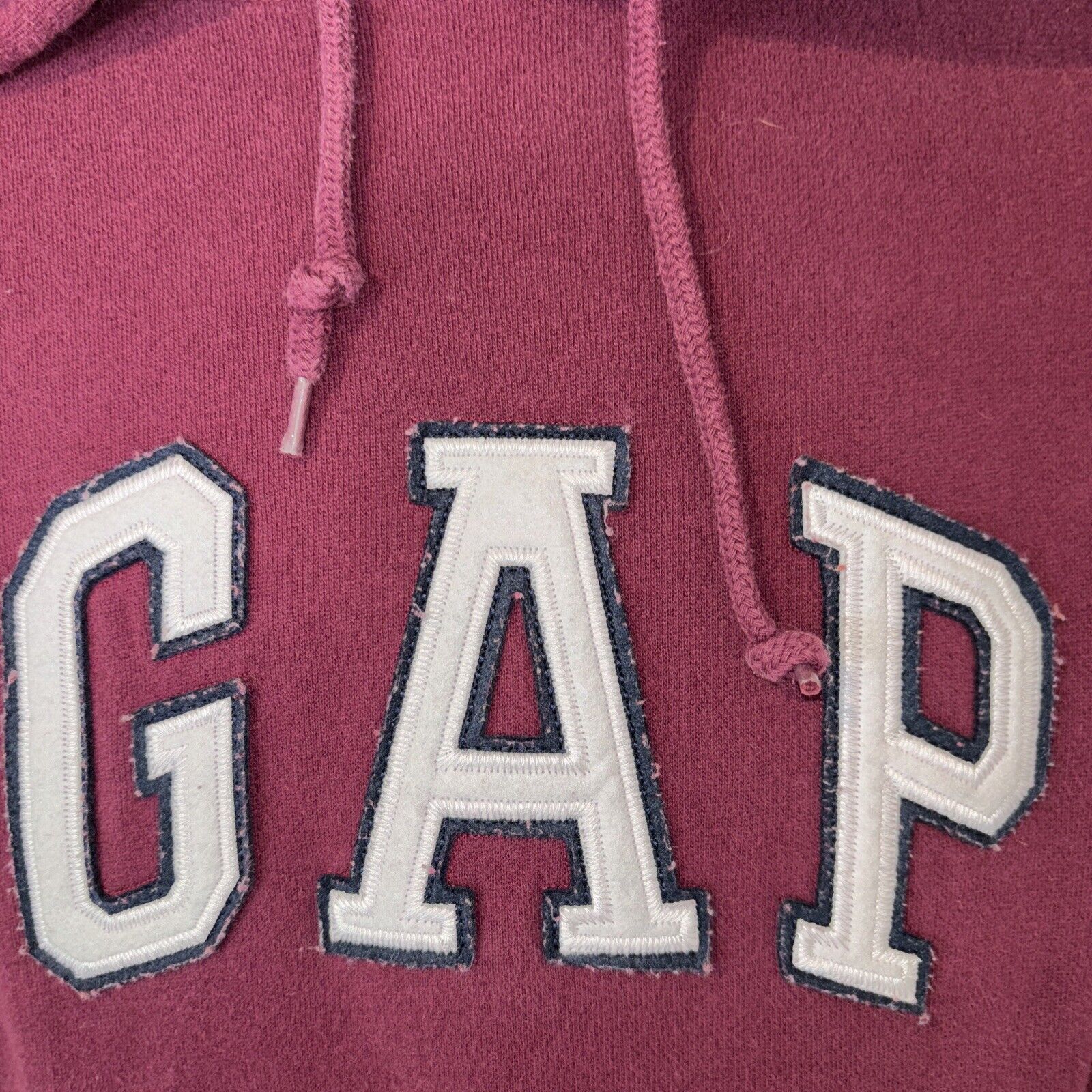 VTG GAP Maroon Red Hoodie Arch Logo Sweater Pullo… - image 8