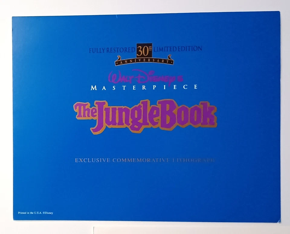 The Jungle Book by Disney - Exclusive Commemorative Lithograph 1997 - Image 4 of 4