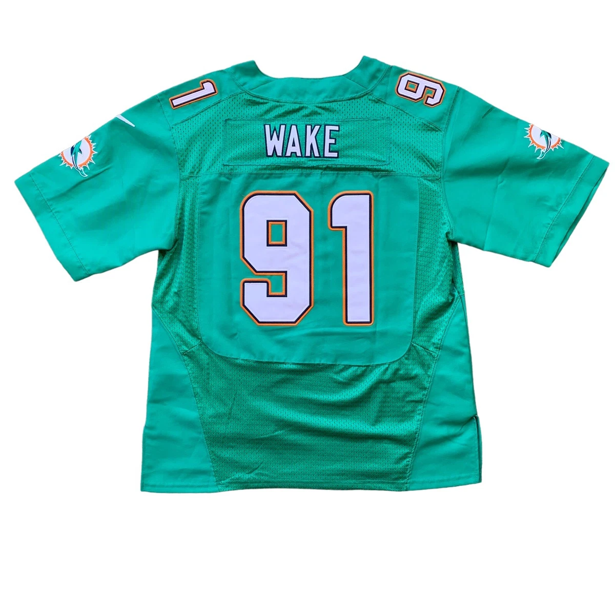 Nike Miami Dolphins No91 Cameron Wake Olive/USA Flag Men's Stitched NFL Limited 2017 Salute To Service Jersey