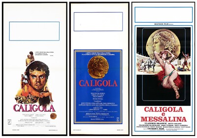 CALIGOLA 1 E 2 TIPO, CALIGOLA E MESSALINA OTTIME CONDIZIONI LOCANDINA 3 PEZZI