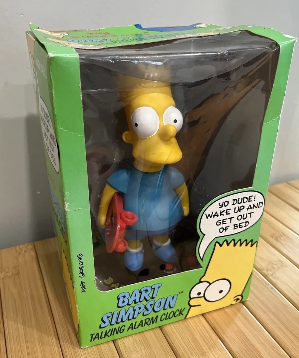 Vintage /90's Bart Simpson/Wesco Talking Alarm Clock/The Simpsons