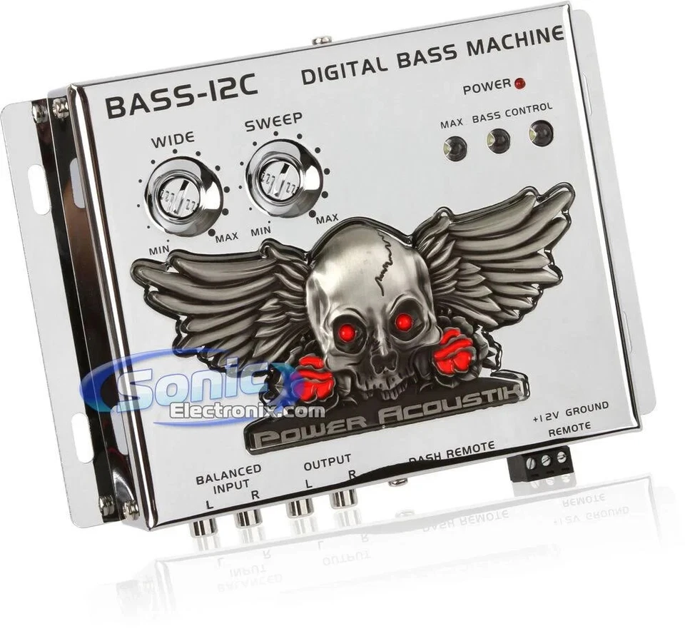 POWER ACOUSTIK BASS-12C CAR DIGITAL BASS PROCESSOR DRIVER SUB WOOFER REMOTE KNOB - Image 4 of 4