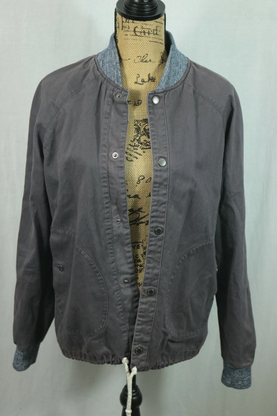 VETEMENTS Giacca cotone stile Native Youth M Varsity con coulisse frontale a scatto leggera