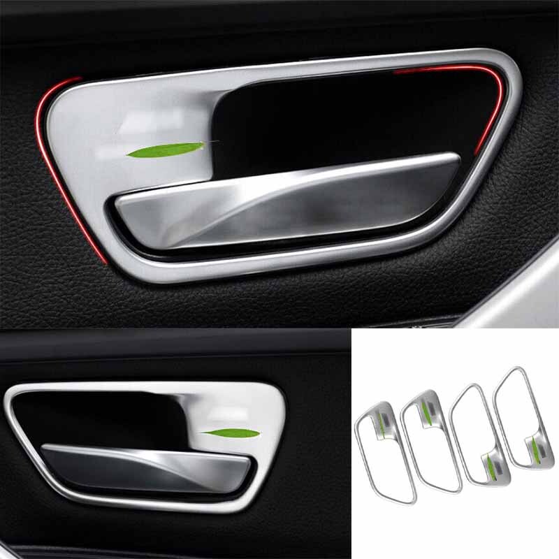 Trim Frame Car Inner Door Handle Bowl 2013-19 For BMW 3 4 Series GT Silver Steel