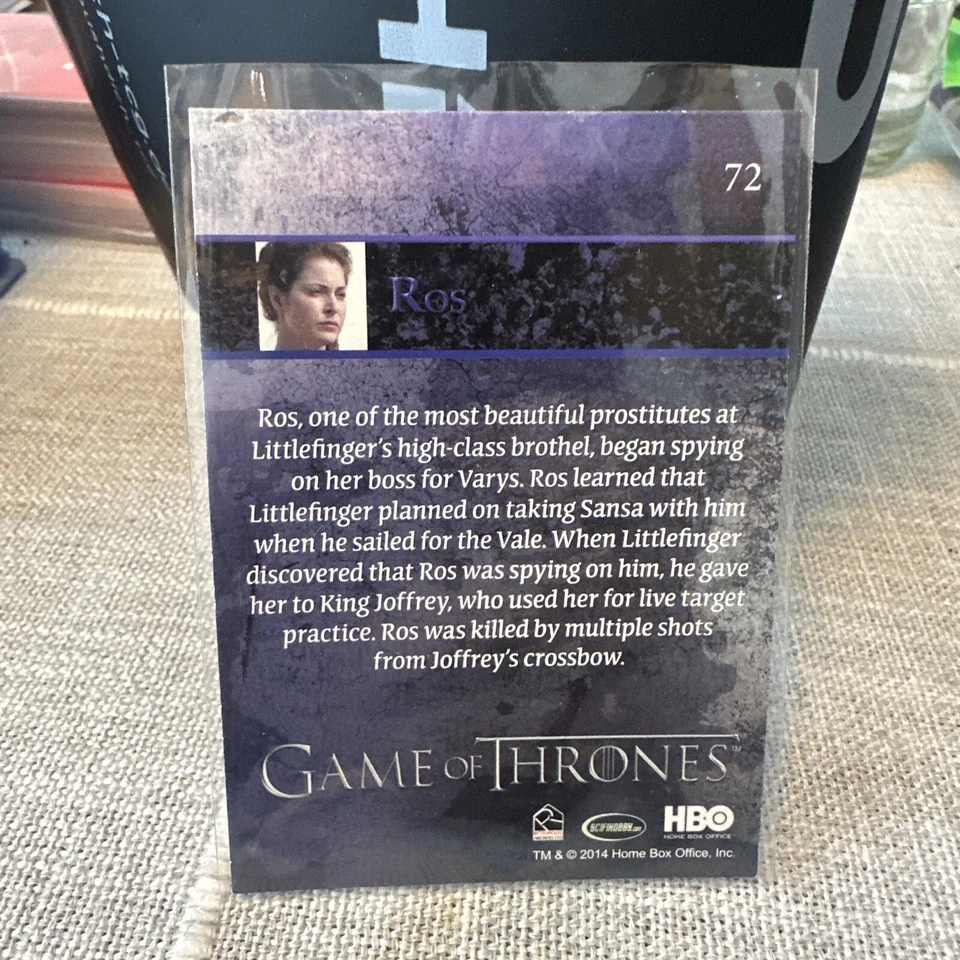 Ros Portrait Card Game Of Thrones 2014 - Bild 2 von 2