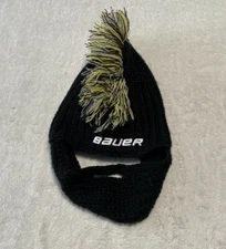 Bauer Hat Cap Boy's One Size Black Winter Knit Beanie New Era Youth Mohawk
