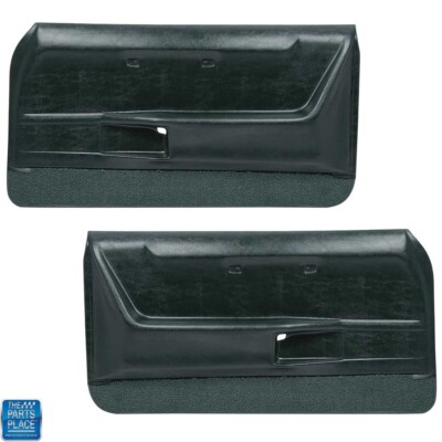 1968-1969 Pontiac Firebird Deluxe Door Panels - Dark Green - Pair