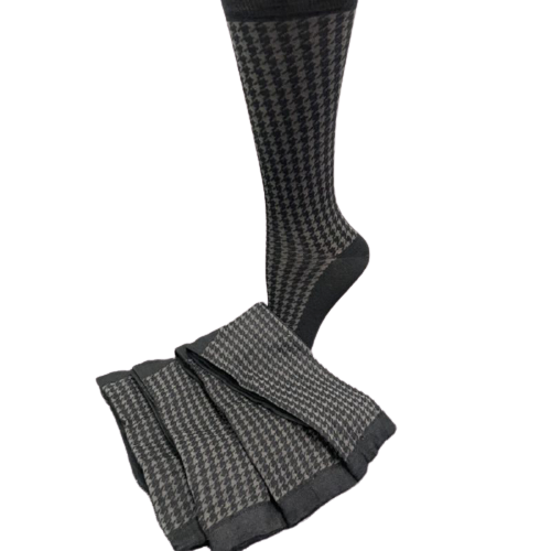 Socks for Women, Crew Lightweight Socks, Black Pattren Crew Socks, Gift for Mom-image