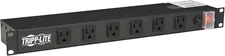 12-Outlet Rack Mount Power Strip PDU, Six Front & Six Rear Facing Outlets, 15A,