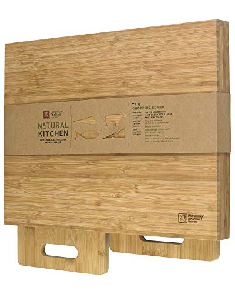 Richardson Sheffield Trio - Tagliere in bambù, colore: Beige - NUOVO
