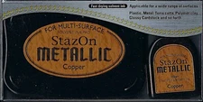 StazOn Metallic Copper Solvent Ink Pad & Refill FREE SHIP