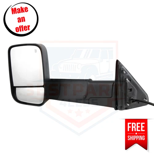Kool Vue DG96EL-S Towing Mirror Heated Left Side for 2012-2018 Ram 3500