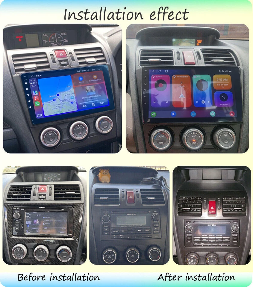 For Subaru Forester 2014-2015 Apple CarPlay Android 14 Car Stereo Radio WIFI FM Foto 4 de 4
