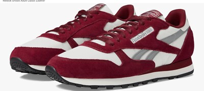 REEBOK CLASSIC LEATHER Rich Maroon/Chalk/Grey new size 11 mens 