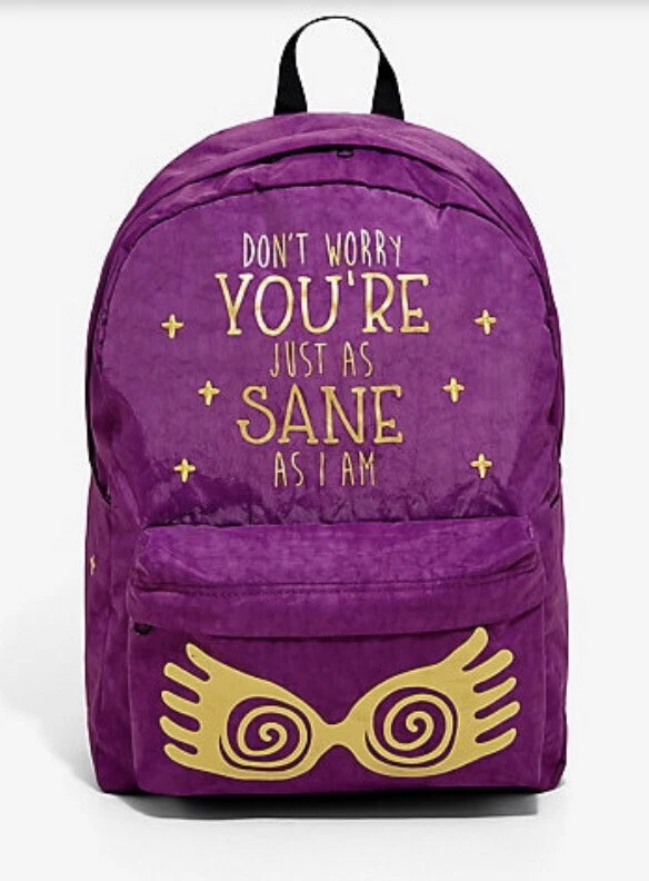 Harry Potter Luna Lovegood Backpack You re Just as Sane as I Am NEW HER UNIVERSE eBay