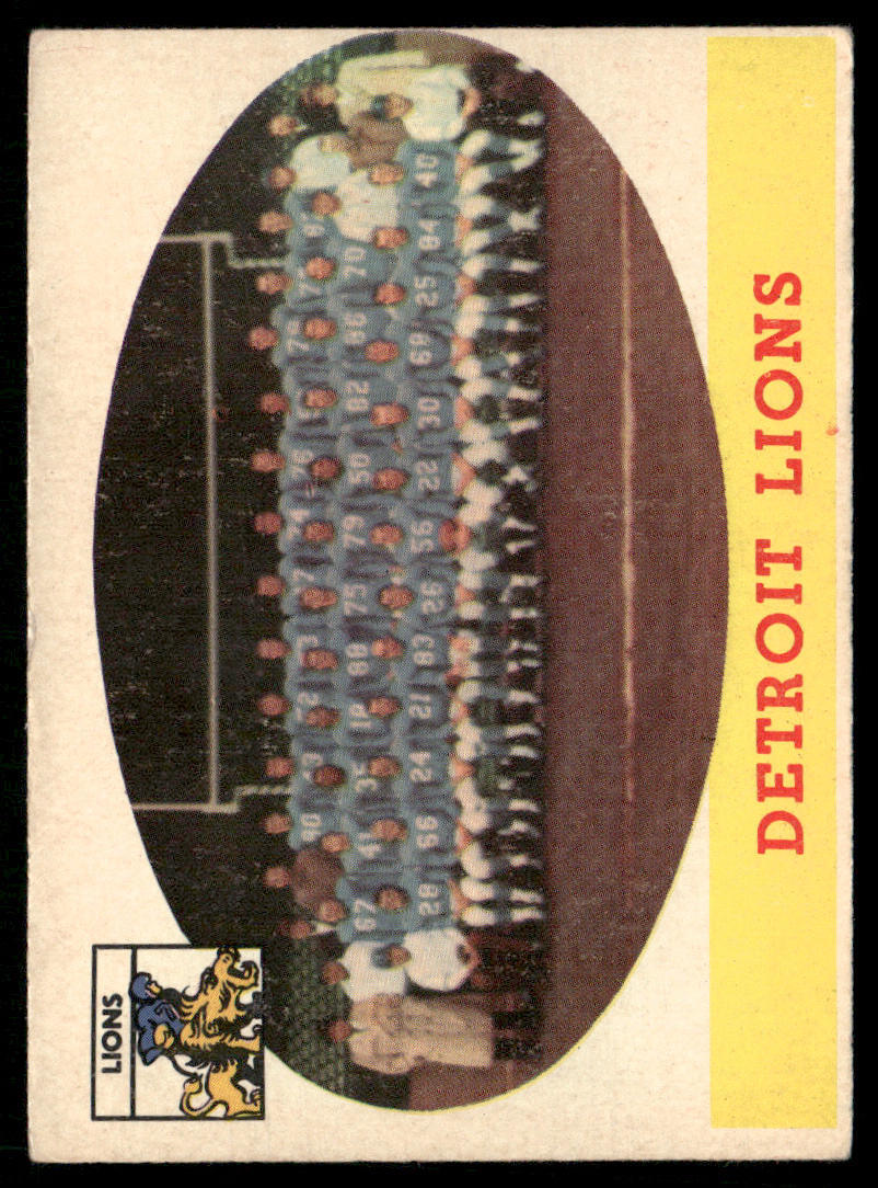 Detroit Lions 1958 Topps #115 Detroit Lions