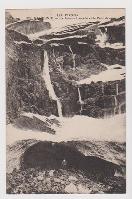 CPA '' GARVARNIE - La Grande Cascade et le Pont de snow 