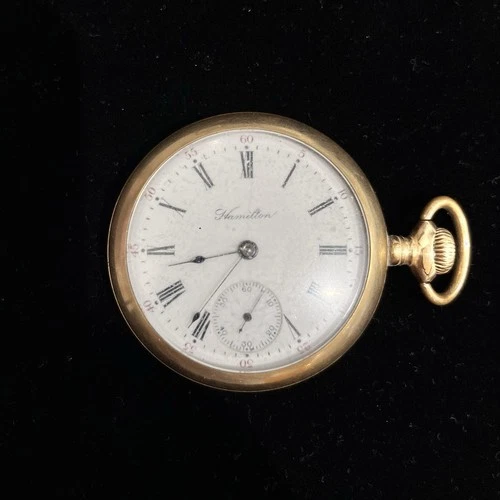 Antique 1904 Hamilton Grade 924, 18s, 17j Pocket Watch Lancaster PA, Not Running
