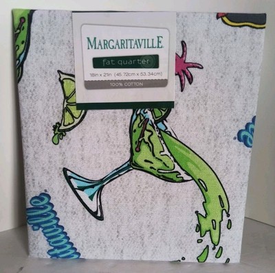 MARGARITAVILLE Parrot Fat Quarter 100% Cotton 18'' x 21'' Precut Sewing Fabric NEW