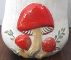 Vintage ARNELS Ceramic Merry Mushroom Canister or Cookie Jar 9.5" Orange White — photo 5