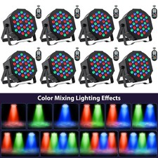 10 Pack 36 LED RGB Stage Lighting PAR Light DMX Beam Party DJ Disco Lights