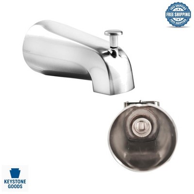 SENTO Heavy Duty Metal Bathroom Tub Spout with Diverter - Polished Chrome, 4 ...