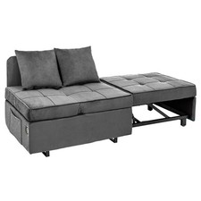 Sleeper Sofa Bed, Convertible 4-in-1 Pull Out Couch with 5 Adjustable Backrest