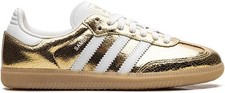 adidas Samba OG Women  s Sneakers Size 9 Cracked Metallic Gold Leather Shoes
