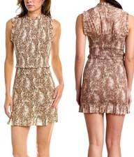 Bec + Bridge Dress Women 2 Brown Ivory Cotton...