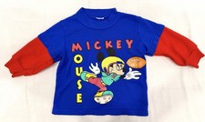 Disney Mickey's Stuff For Kids Jog Togs Football Vtg Shirt Blue 2/3 Toddler