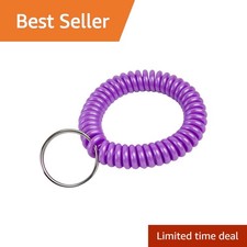 Lucky Line Purple 1 Pack Wrist Coil Keychain