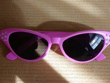 Pink Ladies 50s 60s Rock Roll Grease Pink Ladies Glasses Shades Specs shades