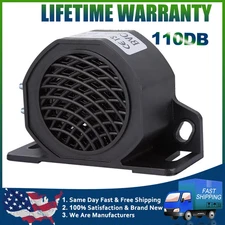 Fit Truck Heavy Vehicle 12V Back-up Warning Alarm 110DB Reverse Beeper Horn