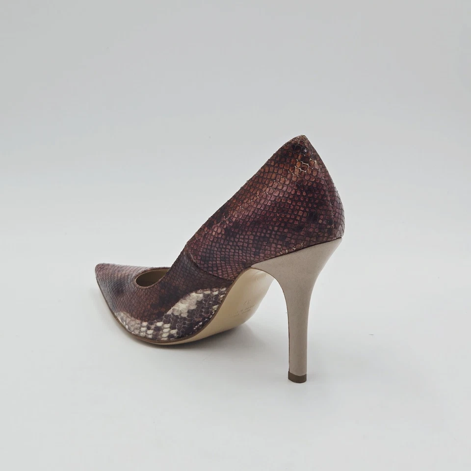 Zapatos De Mujer Il Greco Talla 37 Tacones Marrón Beige Piel De Pitón 68CN - Imagen 4 de 4