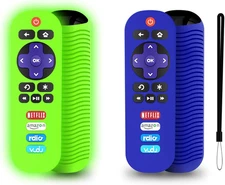 2 Pack Silicone Case for TCL Roku TV RC280 Remote, Protective Universal Replacem